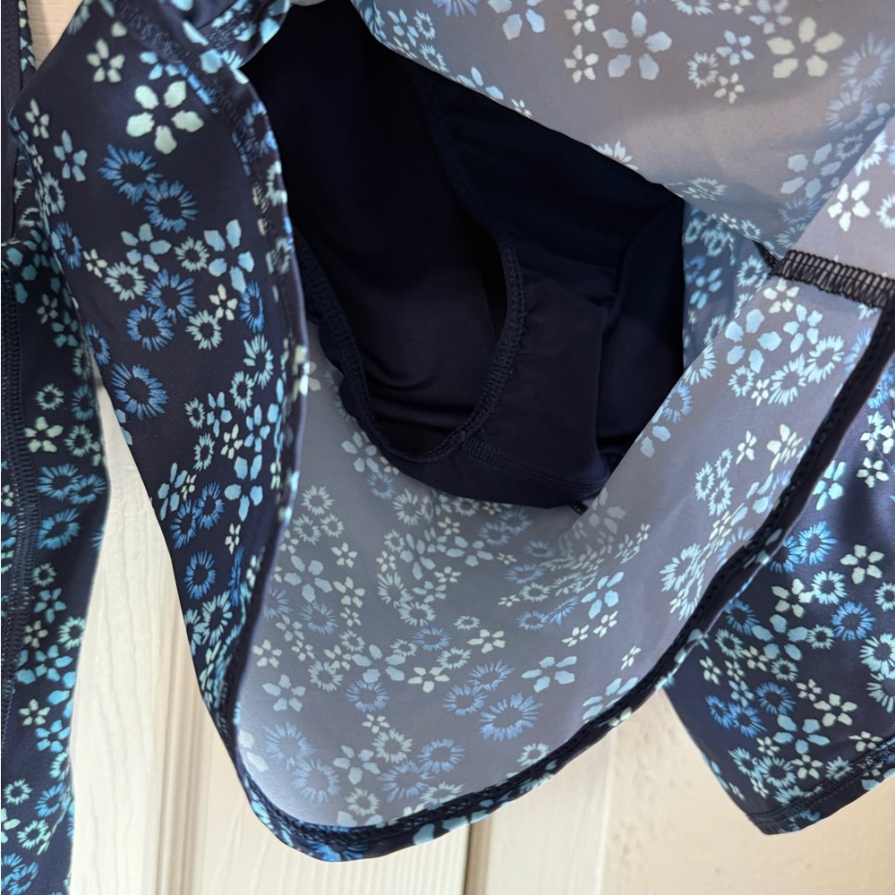 ALL IN MOTION Matching Set Shorts and Tank Top Athletic 2PC Set Blue Floral XS - Picture 7 of 11